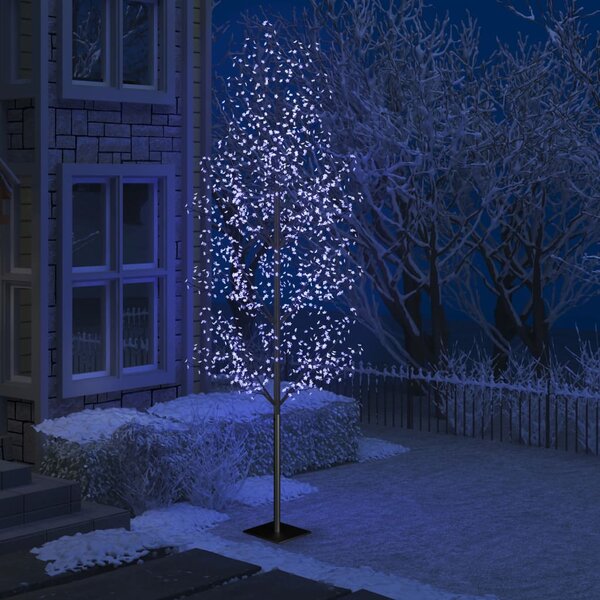 Albero di Natale 1200 LED Blu Ciliegio in Fiore 400 cm