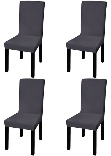Set 4 pz Fodera elastica per sedie antracite