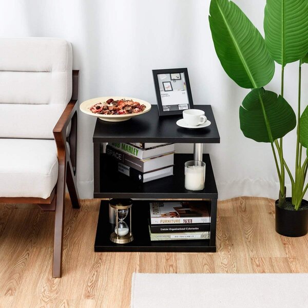Yaheetech - Comodino con cassetto e mensola, per soggiorno, camera da letto, montaggio semplice, salvaspazio, design nordico, bianco