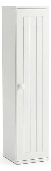 Costway Set di 2 armadietti porta carta igienica e fazzoletti con mensole smontabili, Armadietto verticale fessura in alto Bianco