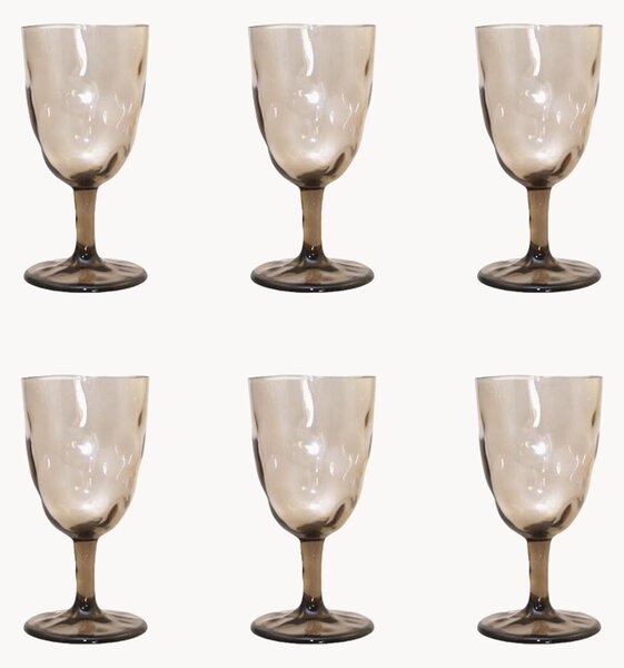 Set di 6 bicchieri da vino Wavy