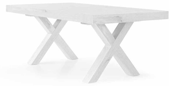 Tavolo da pranzo in legno bianco moderno 180/280 x 100