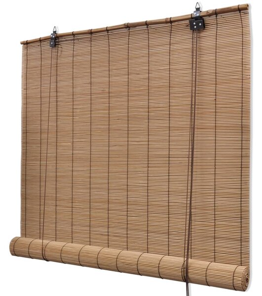 Tende a Rullo in Bambù Marrone 120x220 cm