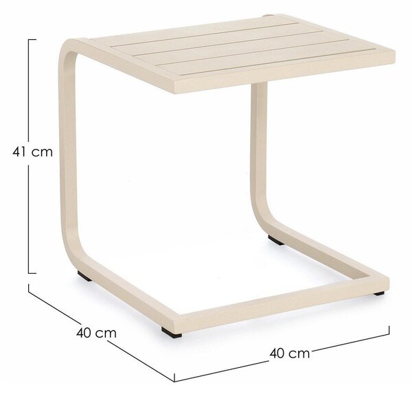 Tavolino da giardino in alluminio 40x40 cm Taylor – Bizzotto