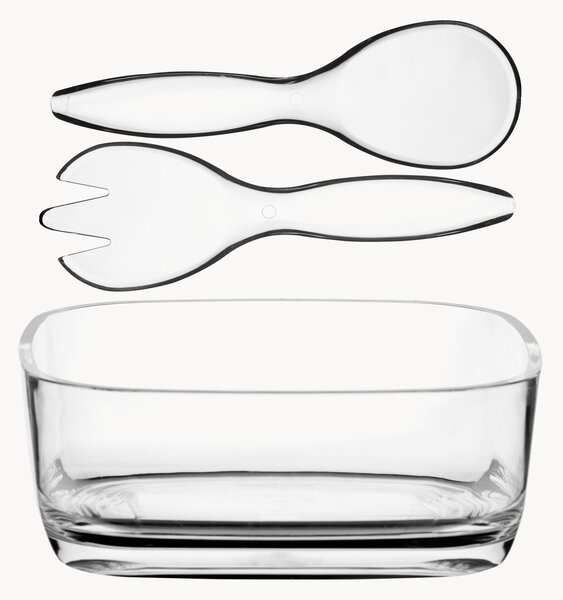 Set ciotola e posate per insalata Happy Square 3 pz