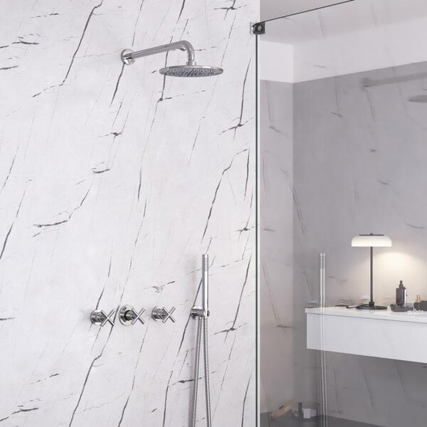 Set completo Kronenbach Zeta 2.0 per doccia, con soffione e gruppo miscelatore