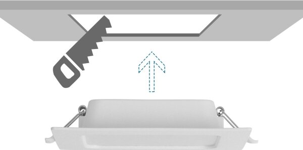 Aigostar - Faretto LED da incasso 9W, 230V, 4000K, 14,5 x 14,5 cm, bianco
