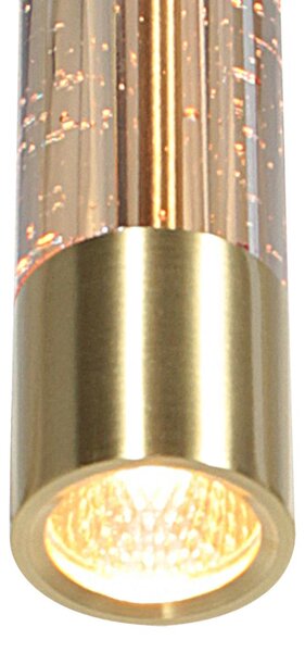 Lampada a sospensione - ottone - Alisio - vetro metallo - Ø 8cm - LED - 4577ME - Steinhauer