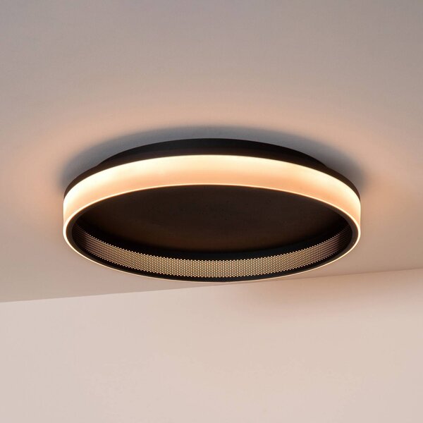 Lucide Plafoniera soffitto ESTREJA, dimmerabile, Nero, Soggiorno / Sala da pranzo, Metallo, Moderno, Plafoniera