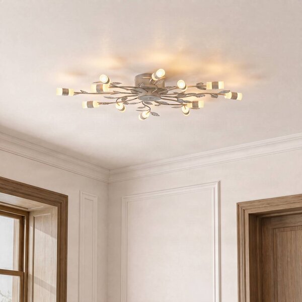 Plafoniera a LED Bolonia Lindby, Ottone / Oro, Soggiorno / Sala da pranzo, Metallo, Campagna / Rustiche, Plafoniera LED