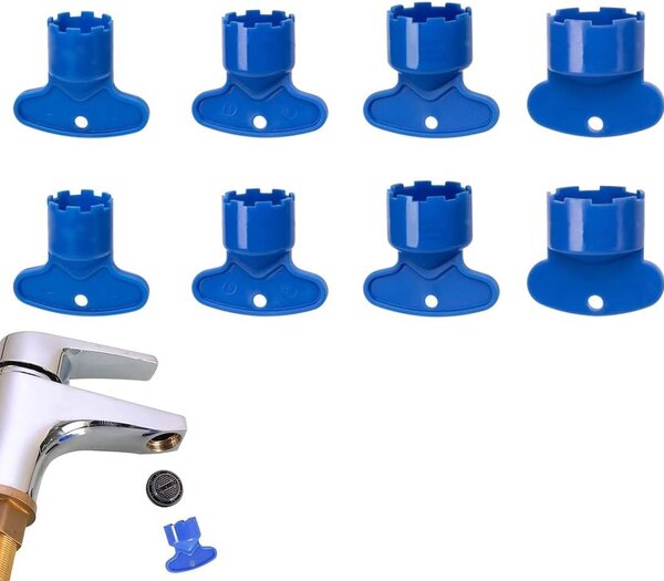 Strumento per la rimozione del meccanismo dell'aeratore del rubinetto - Set da 8 - Aeratore per rubinetto - Lavello da cucina - Bagno