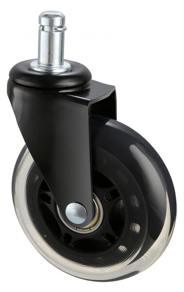 Set di rotelle per sedie da ufficio (5) - Rotelle per pavimenti rigidi ø76,2MM in poliuretano - Rotelle per sedie da scrivania 59kg - Rotelle per sedie girevoli per sedie da ufficio, sedie da gioco e sedie girevoli