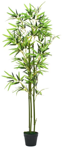Pianta di Bambù Artificiale con Vaso 150 cm Verde