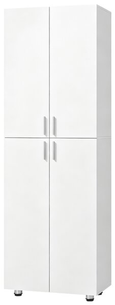 HOMCOM Armadio Guardaroba con 4 Ante, 180 cm, Bianco | Aosom Italy