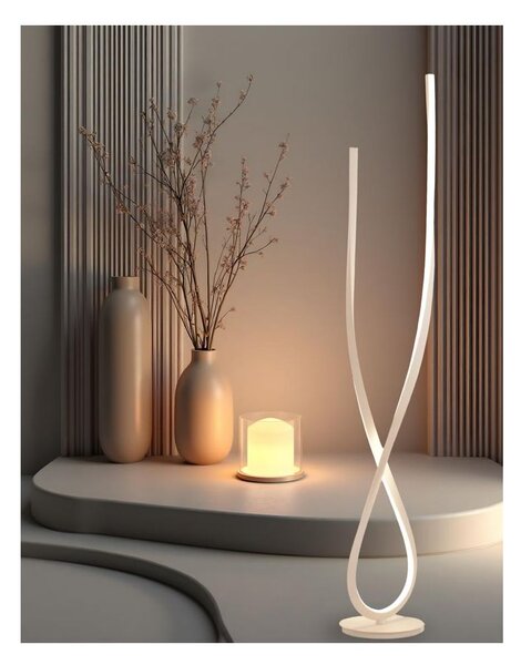 LOVERS PIANTANA SINUOSA A LED LUCE CCT 2700K,3000K,4000K ALLUMINIO 3 COLORI ORIGINALE E MODERNA
