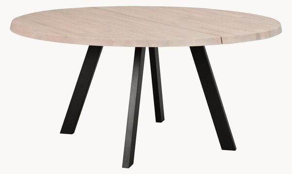 Tavolo rotondo con piano in legno di quercia Fred
