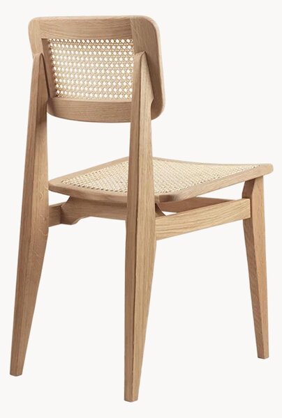 Sedia in legno di quercia con intreccio viennese C-Chair