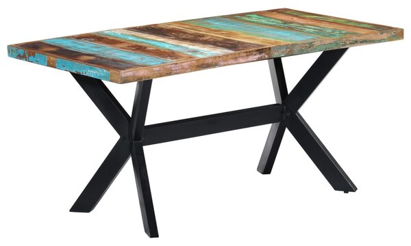 Tavolo da Pranzo 160x80x75 cm in Legno Massello di Recupero