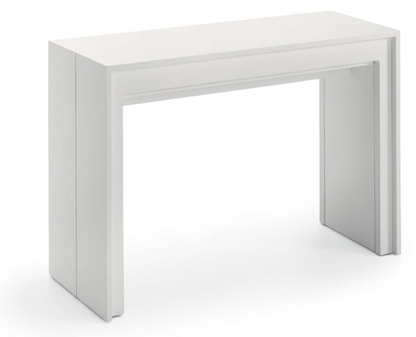 Consolle Allungabile Segmenta 110x42,5/297,5x78 cm in MDF Laccato Bianco Opaco