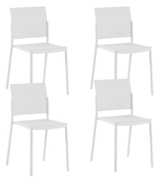 Set 4 Sedie Venus 52,5x55x81 cm in Polipropilene Bianco