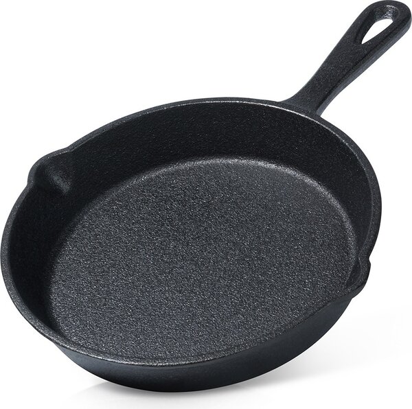 Piccola padella in ghisa per gas, induzione, grill, focolare, forno, piatto 15 cm