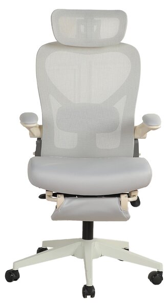 Sedia da ufficio ergonomica pieghevole, salvaspazio, con supporto lombare, cuscini in schiuma, braccioli pieghevoli, poggiatesta 3D e poggiapiedi. L3