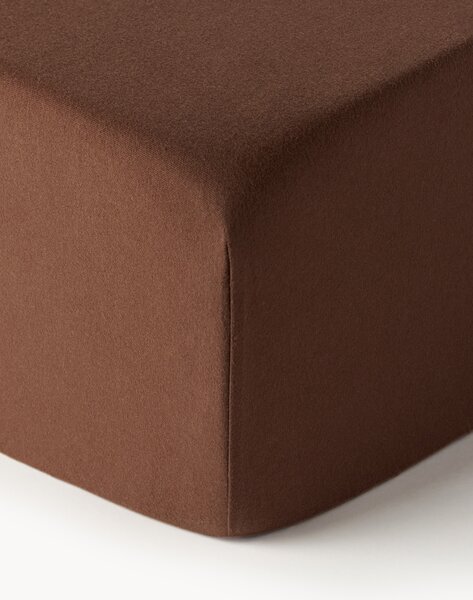 Lenzuolo con angoli boxspring in flanella Biba