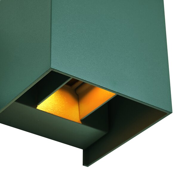Lampada da parete per esterni verde scuro con LED IP54 - Edwin