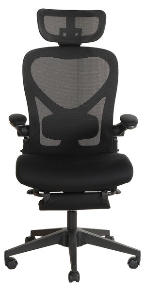 Sedia da ufficio ergonomica pieghevole, salvaspazio, con supporto lombare, cuscini in schiuma, braccioli pieghevoli, poggiatesta 3D e poggiapiedi. L3