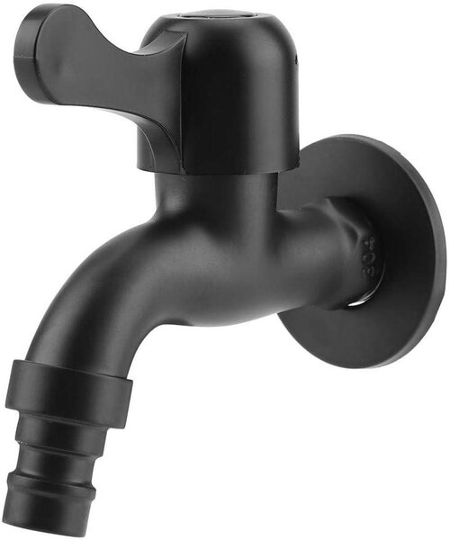 Lampada da parete in stile retrò - Acciaio inossidabile 304 - Nero - Lega di zinco - Miscelatore monocomando per acqua fredda con apertura rapida - Bocchetta a collo di cigno - Supporto a parete - Rubinetto