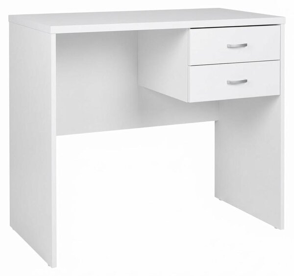 Scrivania Porta PC Compatta Tavolo Computer Ufficio Legno 80x50x76 cm.Colore:bianco
