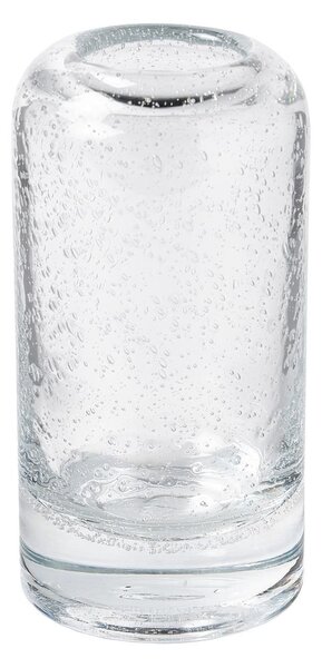 Vaso piccolo in vetro soffiato con bolle d'aria Dylla, alt. 16 cm