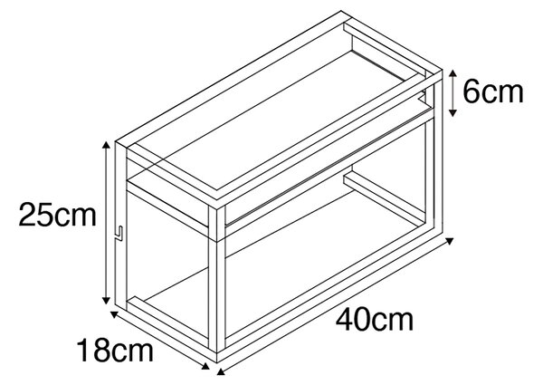 Lampada da parete intelligente nera con rack inclusi 2 WiFi G95 - Cage Rack