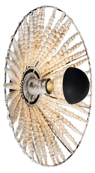 Applique da parete orientale beige con perline - Moti