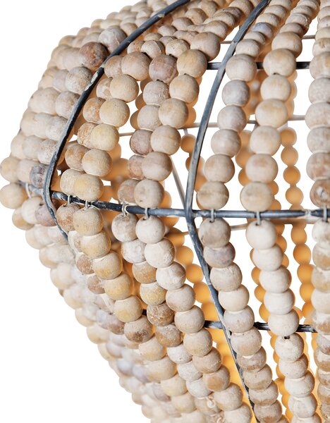 Lampada da terra orientale beige con perline - Moti