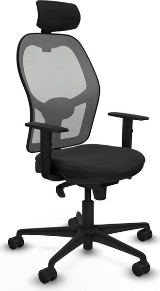 Sedia da ufficio con poggiatesta Jorquera Piqueras y Crespo 1D036N2 Nero