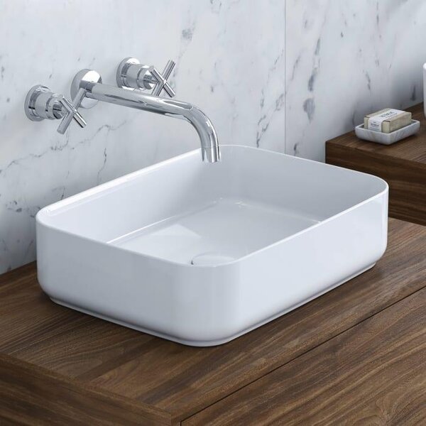 Lavabo da appoggio Isvea INFINITY RECTANGLE 50x36 cm, bianco