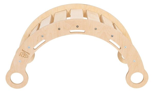 Arco a dondolo montessori beige/di colore naturale in pino massiccio 39x75x38 cm Montessori – Meowbaby