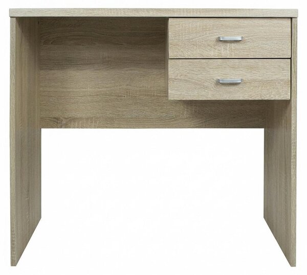 Scrivania Porta PC Compatta Tavolo Computer Ufficio Legno 80x50x76 cm.Colore:rovere