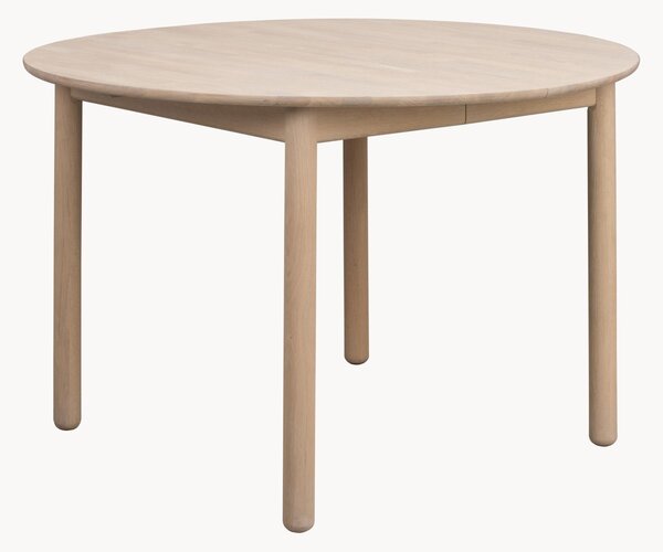 Tavolo rotondo allungabile in legno di quercia Derrymore, Ø 120 cm