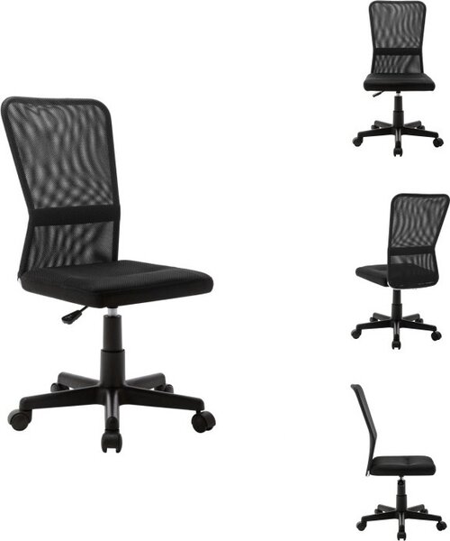 VidaXL Sedia da ufficio nera 44x52x100 cm in tessuto a rete - Sedie da ufficio