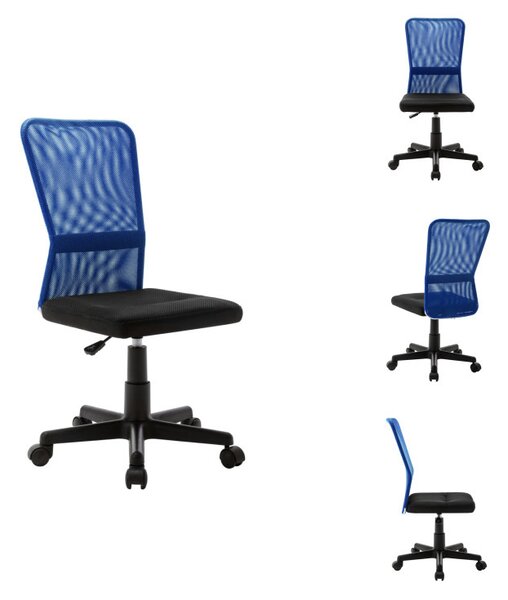 VidaXL Sedia da ufficio nera e blu 44x52x100 cm in tessuto a rete - Sedie da ufficio