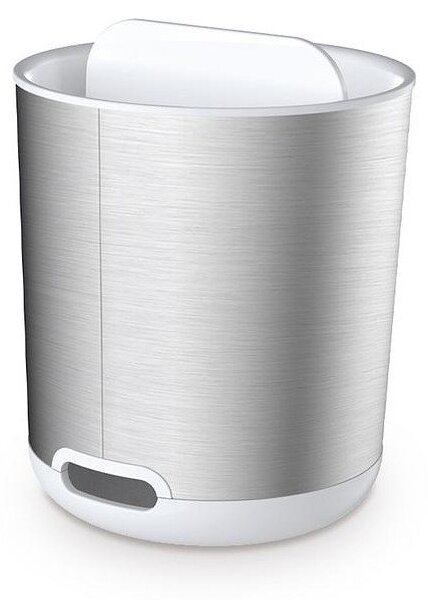 Portaspazzolino argentato in acciaio inox Duo Steel – Joseph Joseph