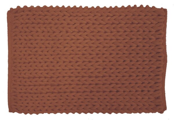 Tappetino per il bagno color terracotta 50x80 cm Ariel – douceur d'intérieur