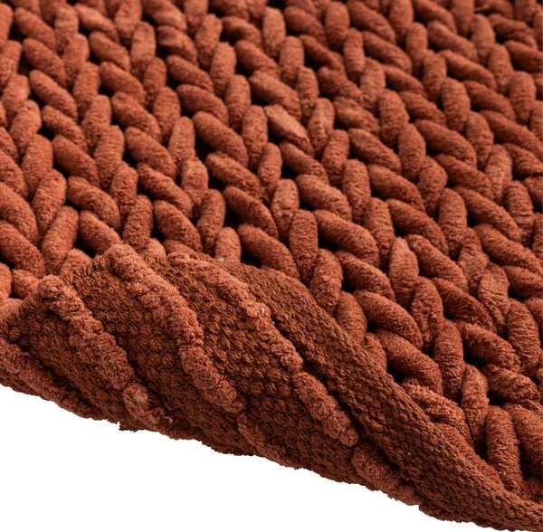 Tappetino per il bagno color terracotta 50x80 cm Ariel – douceur d'intérieur