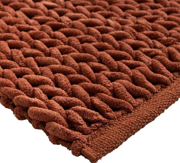 Tappetino per il bagno color terracotta 50x80 cm Ariel – douceur d'intérieur
