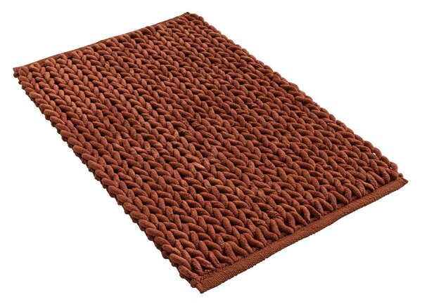 Tappetino per il bagno color terracotta 50x80 cm Ariel – douceur d'intérieur