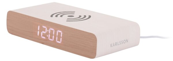 Sveglia digitale con ricarica wireless Retro Flat LED – Karlsson