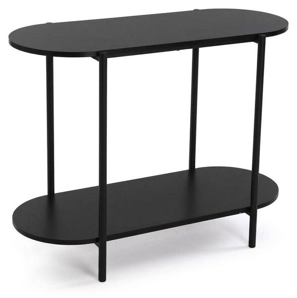 Consolle Ingresso Design Moderno Metallo Nero Soggiorno 90x70x30cm