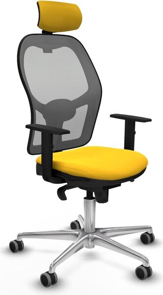 Sedia da ufficio con poggiatesta Jorquera Piqueras y Crespo 1D086G2 Giallo